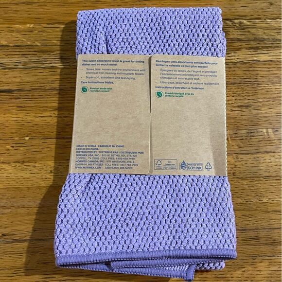 Norwex Kitchen Towel Amethyst NWT - Picture 4 of 9